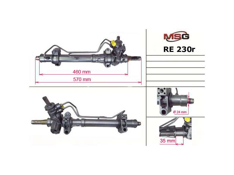 Рульова рейка з ГПК відновлена  Renault Clio II 98-05, Renault Kangoo 97-07, Nissan Kubistar 03-08